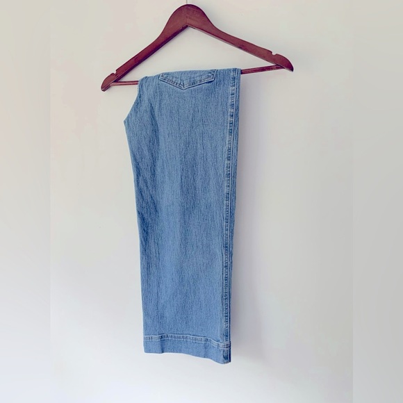 Fitted wide leg jeans pale blue - Picture 1 of 12